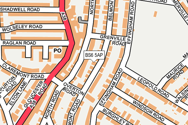 BS6 5AP map - OS OpenMap – Local (Ordnance Survey)