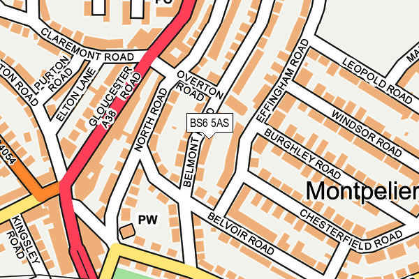 BS6 5AS map - OS OpenMap – Local (Ordnance Survey)