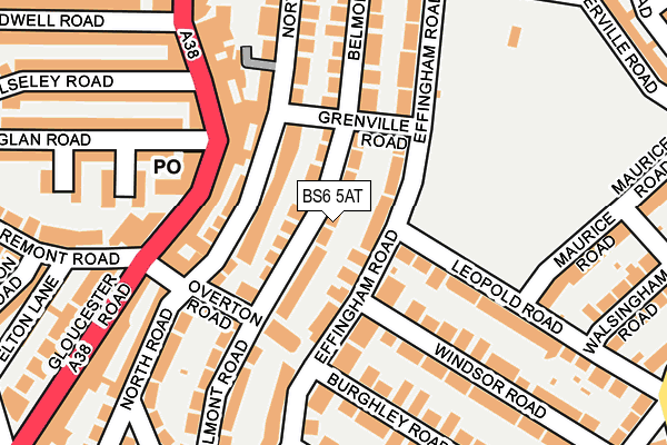 BS6 5AT map - OS OpenMap – Local (Ordnance Survey)