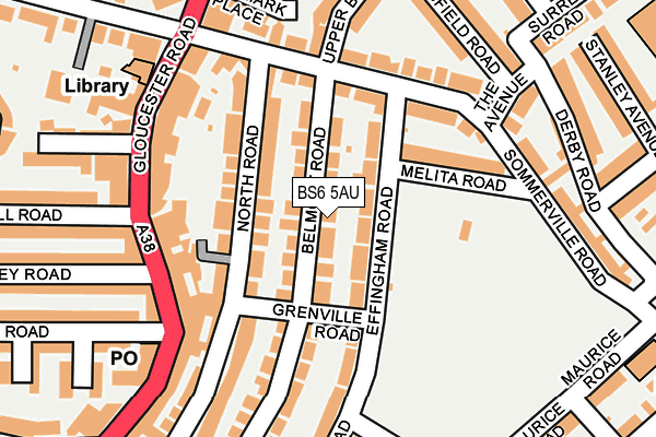 BS6 5AU map - OS OpenMap – Local (Ordnance Survey)