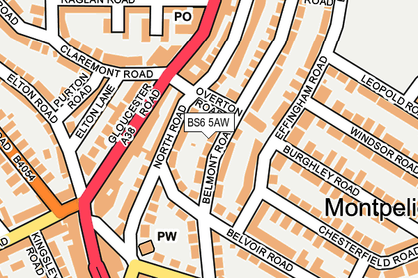BS6 5AW map - OS OpenMap – Local (Ordnance Survey)