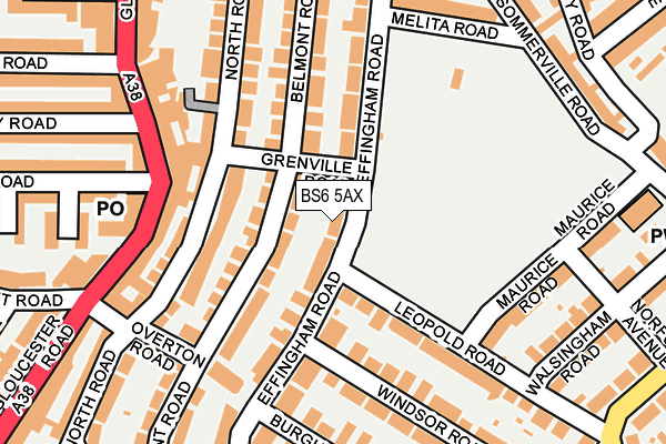 BS6 5AX map - OS OpenMap – Local (Ordnance Survey)