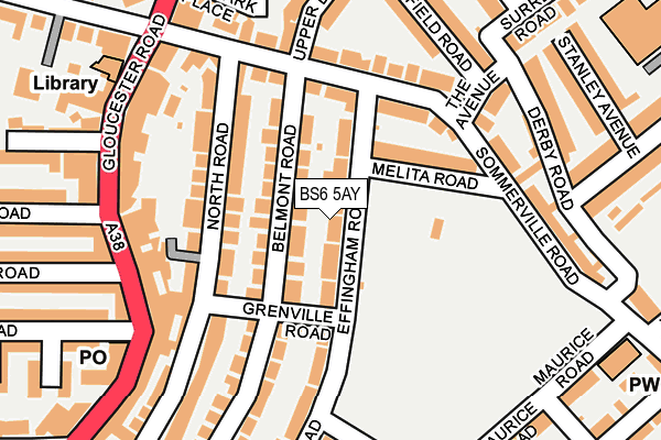 BS6 5AY map - OS OpenMap – Local (Ordnance Survey)