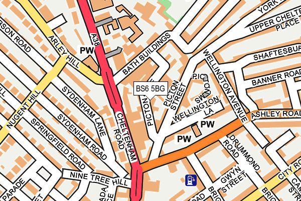 BS6 5BG map - OS OpenMap – Local (Ordnance Survey)