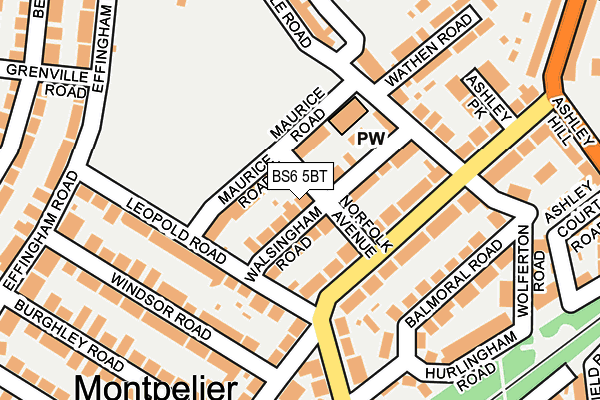 BS6 5BT map - OS OpenMap – Local (Ordnance Survey)