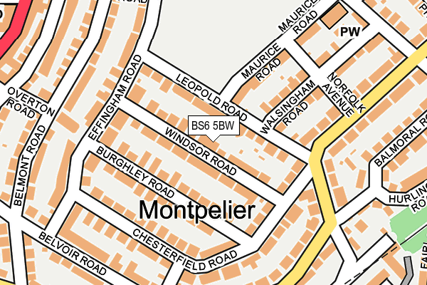 BS6 5BW map - OS OpenMap – Local (Ordnance Survey)