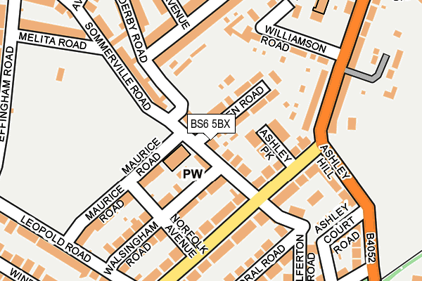 BS6 5BX map - OS OpenMap – Local (Ordnance Survey)