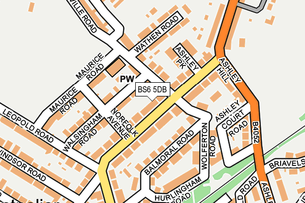 BS6 5DB map - OS OpenMap – Local (Ordnance Survey)