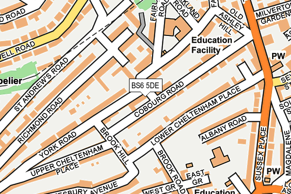 BS6 5DE map - OS OpenMap – Local (Ordnance Survey)