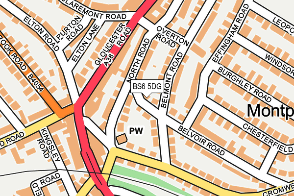 BS6 5DG map - OS OpenMap – Local (Ordnance Survey)