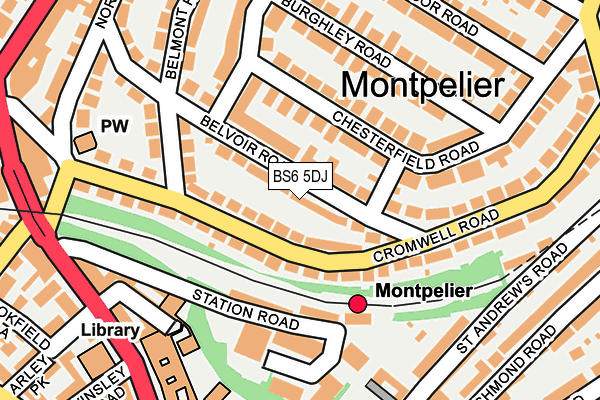 BS6 5DJ map - OS OpenMap – Local (Ordnance Survey)