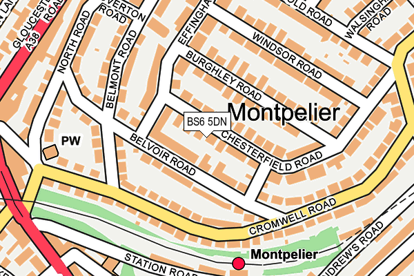 BS6 5DN map - OS OpenMap – Local (Ordnance Survey)