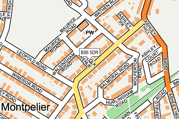 BS6 5DR map - OS OpenMap – Local (Ordnance Survey)