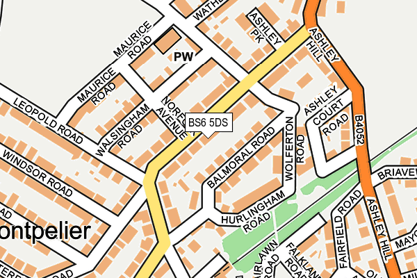 BS6 5DS map - OS OpenMap – Local (Ordnance Survey)