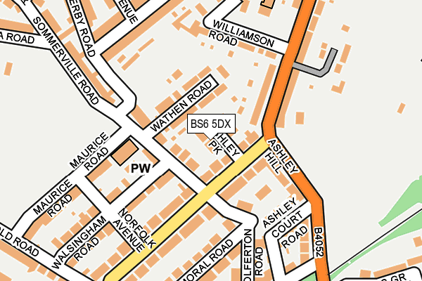 BS6 5DX map - OS OpenMap – Local (Ordnance Survey)