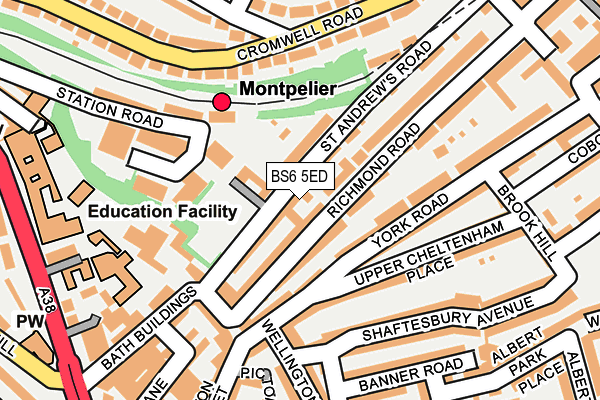 BS6 5ED map - OS OpenMap – Local (Ordnance Survey)