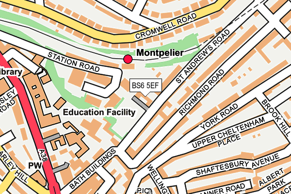 BS6 5EF map - OS OpenMap – Local (Ordnance Survey)