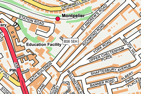 BS6 5EH map - OS OpenMap – Local (Ordnance Survey)