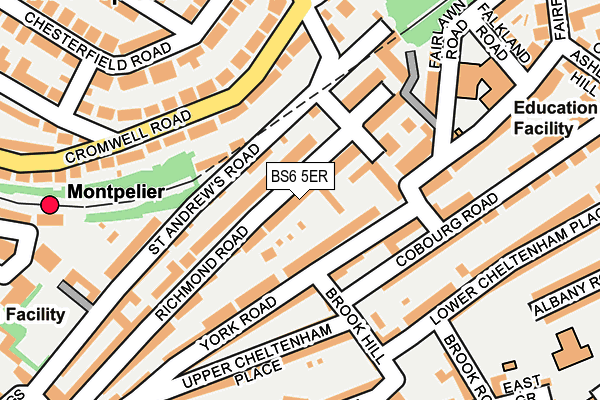 BS6 5ER map - OS OpenMap – Local (Ordnance Survey)