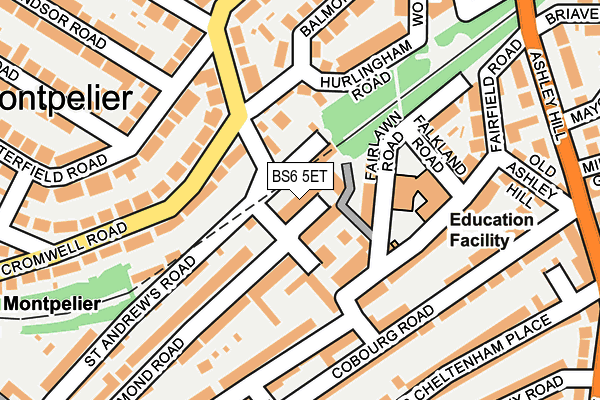 BS6 5ET map - OS OpenMap – Local (Ordnance Survey)