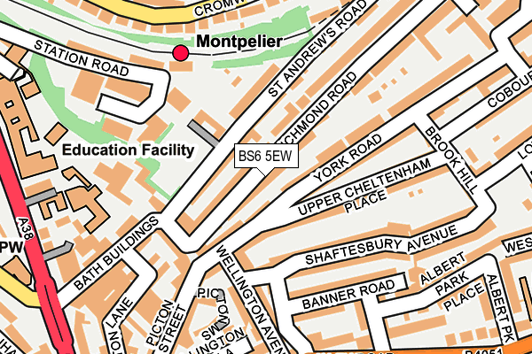 BS6 5EW map - OS OpenMap – Local (Ordnance Survey)