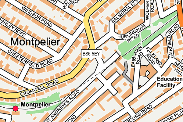 BS6 5EY map - OS OpenMap – Local (Ordnance Survey)