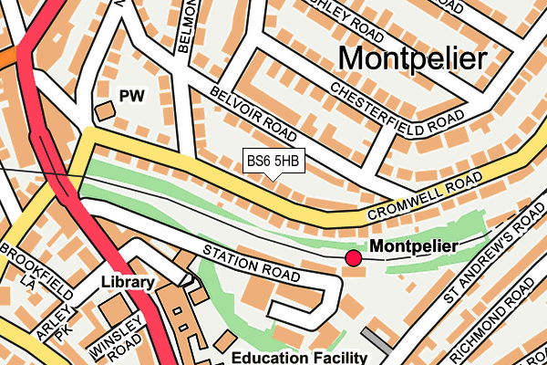 BS6 5HB map - OS OpenMap – Local (Ordnance Survey)