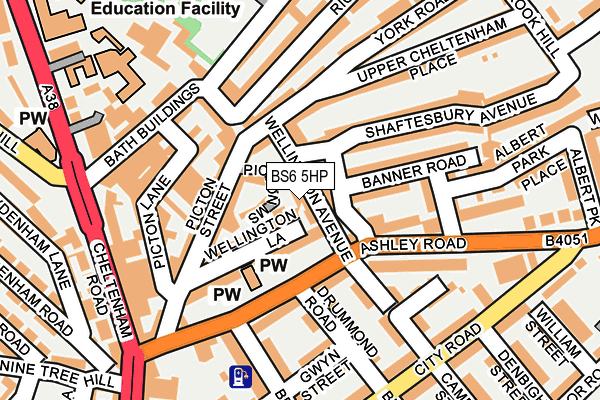 BS6 5HP map - OS OpenMap – Local (Ordnance Survey)