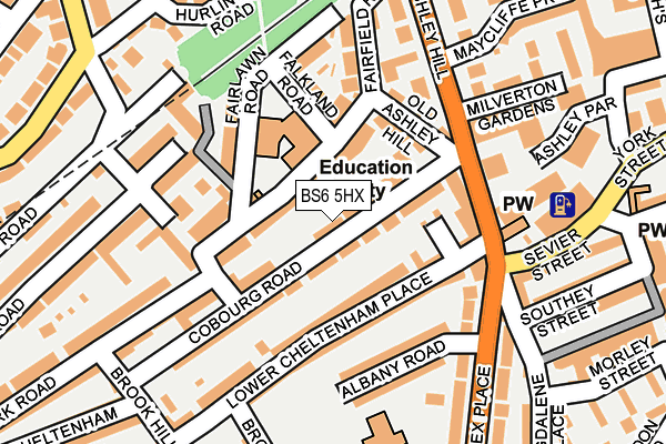 BS6 5HX map - OS OpenMap – Local (Ordnance Survey)