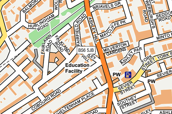 BS6 5JB map - OS OpenMap – Local (Ordnance Survey)