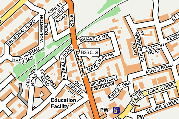 BS6 5JG map - OS OpenMap – Local (Ordnance Survey)