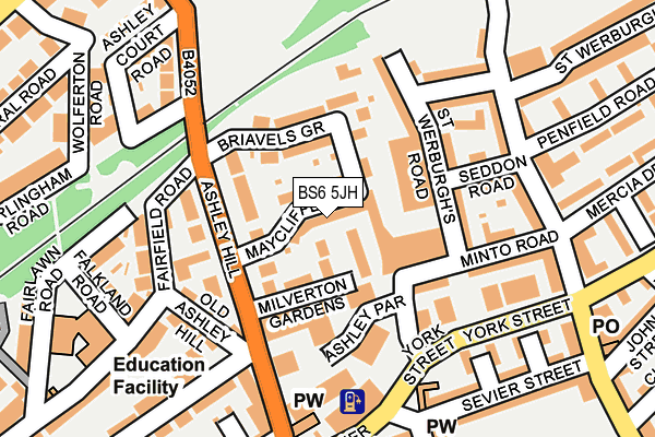 BS6 5JH map - OS OpenMap – Local (Ordnance Survey)