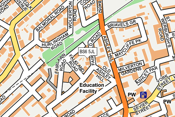 BS6 5JL map - OS OpenMap – Local (Ordnance Survey)