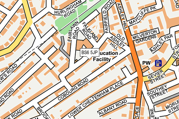 BS6 5JP map - OS OpenMap – Local (Ordnance Survey)