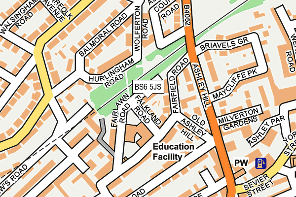 BS6 5JS map - OS OpenMap – Local (Ordnance Survey)