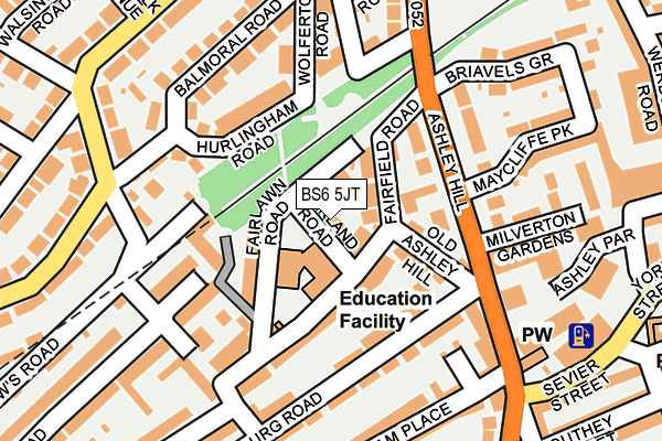 BS6 5JT map - OS OpenMap – Local (Ordnance Survey)