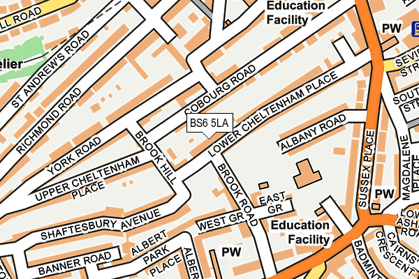 BS6 5LA map - OS OpenMap – Local (Ordnance Survey)