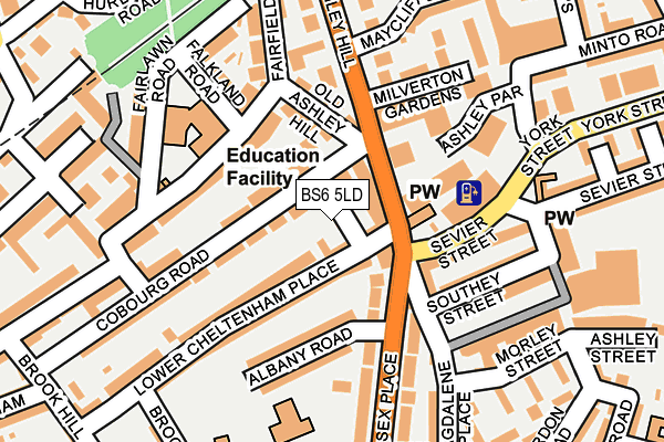 BS6 5LD map - OS OpenMap – Local (Ordnance Survey)