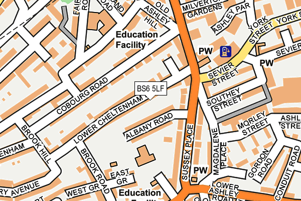 BS6 5LF map - OS OpenMap – Local (Ordnance Survey)