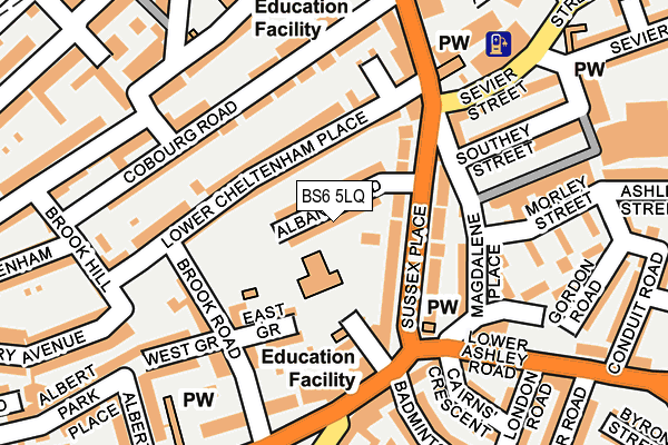 BS6 5LQ map - OS OpenMap – Local (Ordnance Survey)