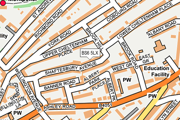 BS6 5LX map - OS OpenMap – Local (Ordnance Survey)