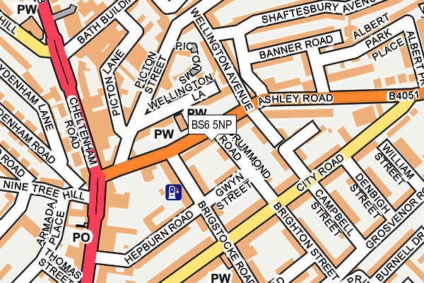 BS6 5NP map - OS OpenMap – Local (Ordnance Survey)