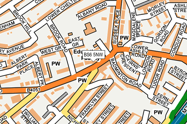 BS6 5NW map - OS OpenMap – Local (Ordnance Survey)