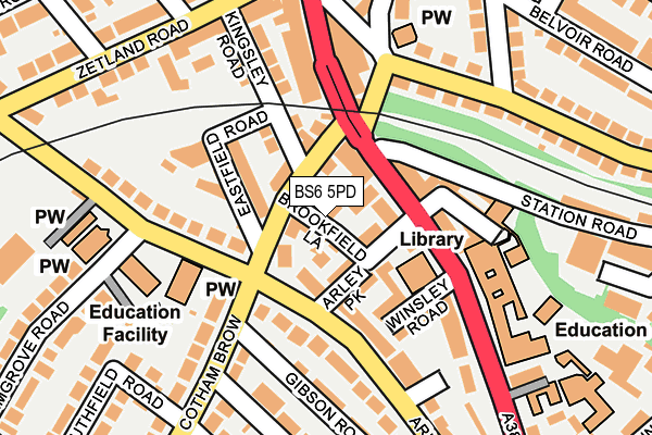 BS6 5PD map - OS OpenMap – Local (Ordnance Survey)