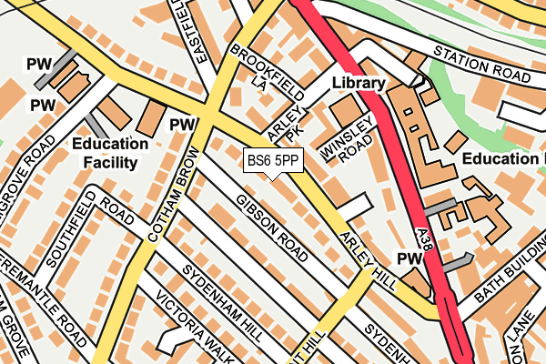 BS6 5PP map - OS OpenMap – Local (Ordnance Survey)