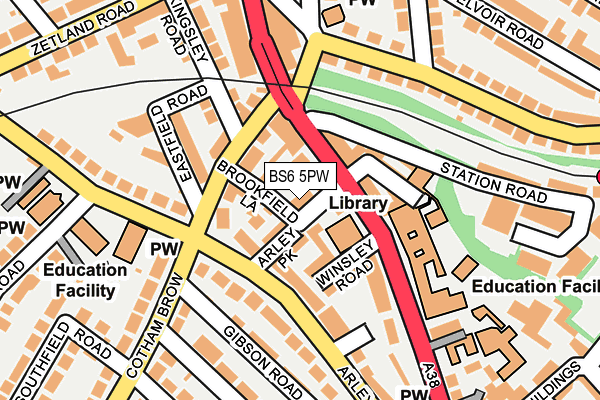 BS6 5PW map - OS OpenMap – Local (Ordnance Survey)