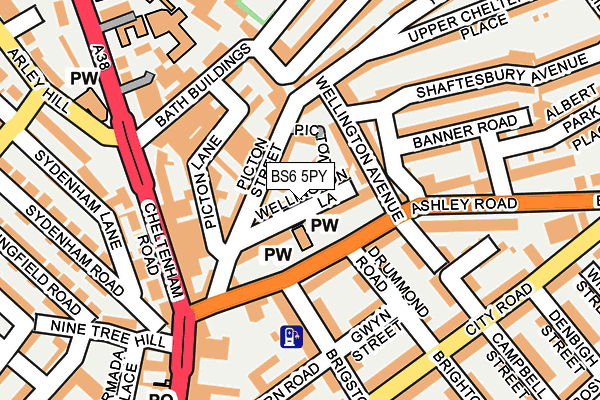 BS6 5PY map - OS OpenMap – Local (Ordnance Survey)