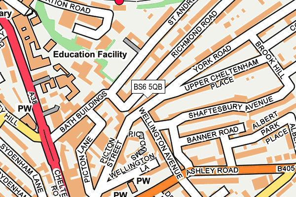 BS6 5QB map - OS OpenMap – Local (Ordnance Survey)