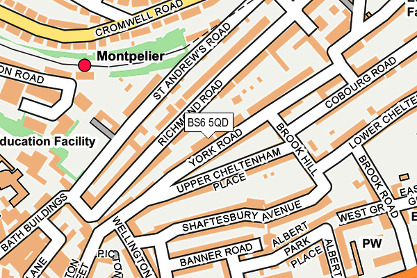 BS6 5QD map - OS OpenMap – Local (Ordnance Survey)