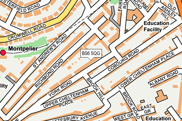 BS6 5QG map - OS OpenMap – Local (Ordnance Survey)